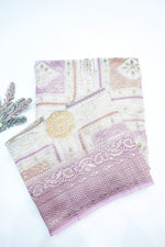 Blush Pink Rangkat Georgette Khaddi  Handwoven Banarasi Saree