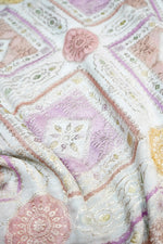 Blush Pink Rangkat Georgette Khaddi  Handwoven Banarasi Saree