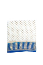 Snow White Booti Crepe  Handwoven Banarasi Saree
