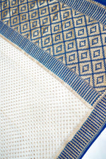 Snow White Booti Crepe  Handwoven Banarasi Saree