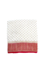 Snow White Booti Crepe  Handwoven Banarasi Saree