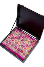 Fuschia Pink Patola Katan Silk Handwoven Banarasi Saree