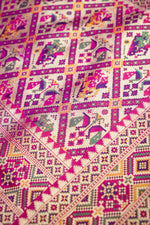 Fuschia Pink Patola Katan Silk Handwoven Banarasi Saree