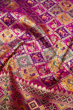 Fuschia Pink Patola Katan Silk Handwoven Banarasi Saree