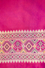 Fuschia Pink Patola Katan Silk Handwoven Banarasi Saree
