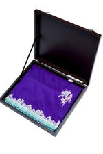 Orchid Purple Motif Katan Silk Handwoven Banarasi Saree
