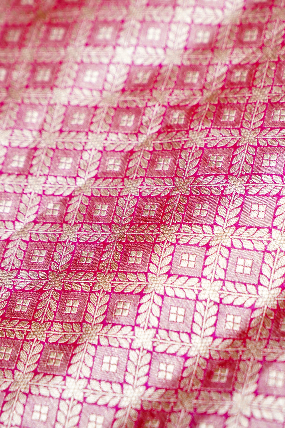 Fuschia Pink Patola Katan Silk Handwoven Banarasi Saree