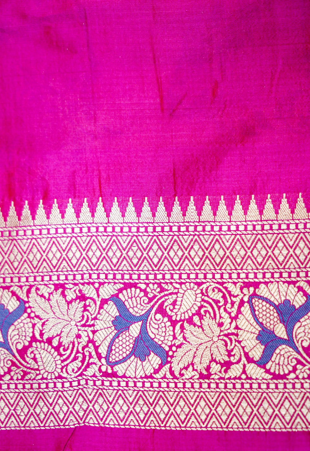 Rose Red Rangkat Katan Silk Handwoven Banarasi Saree