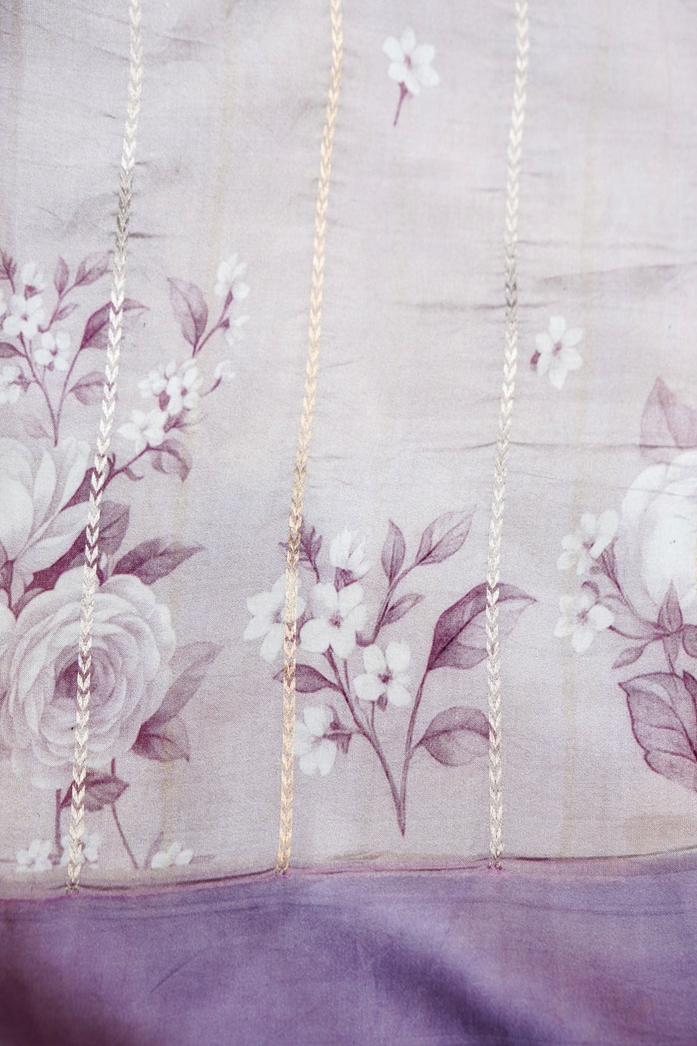 Crepe Pink Floral Soft Katan Silk Handwoven Banarasi Saree