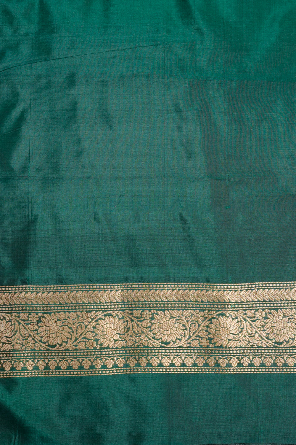Pine Green Brocade Katan Silk Handwoven Banarasi Suit