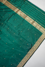 Pine Green Brocade Katan Silk Handwoven Banarasi Suit