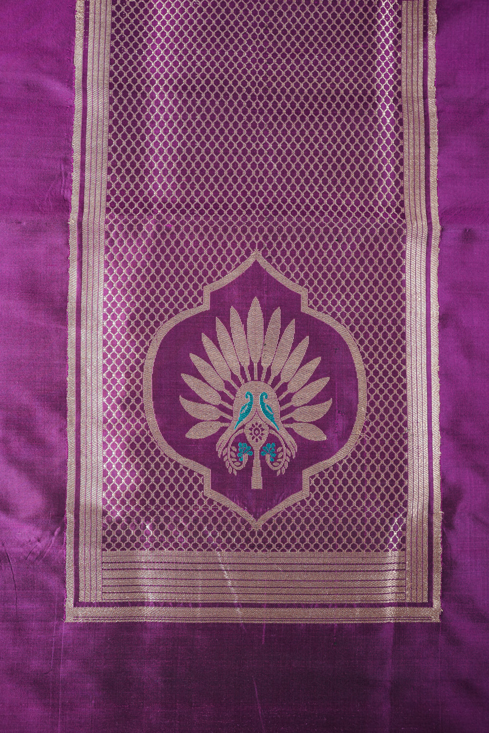 Orchid Purple Motif katan Silk Handwoven Banarasi Co-ord Set