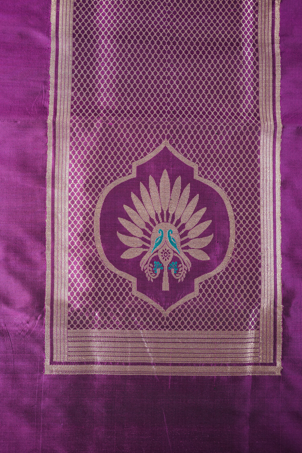 Orchid Purple Motif katan Silk Handwoven Banarasi Co-ord Set