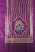 Orchid Purple Motif katan Silk Handwoven Banarasi Co-ord Set