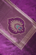 Orchid Purple Motif katan Silk Handwoven Banarasi Co-ord Set