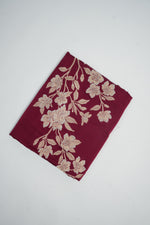 Wine Red Floral  Satin Silk Co-Ord Set