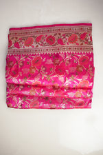 Rose Red Meenakari Jaal Katan Silk Handwoven Banarasi Saree