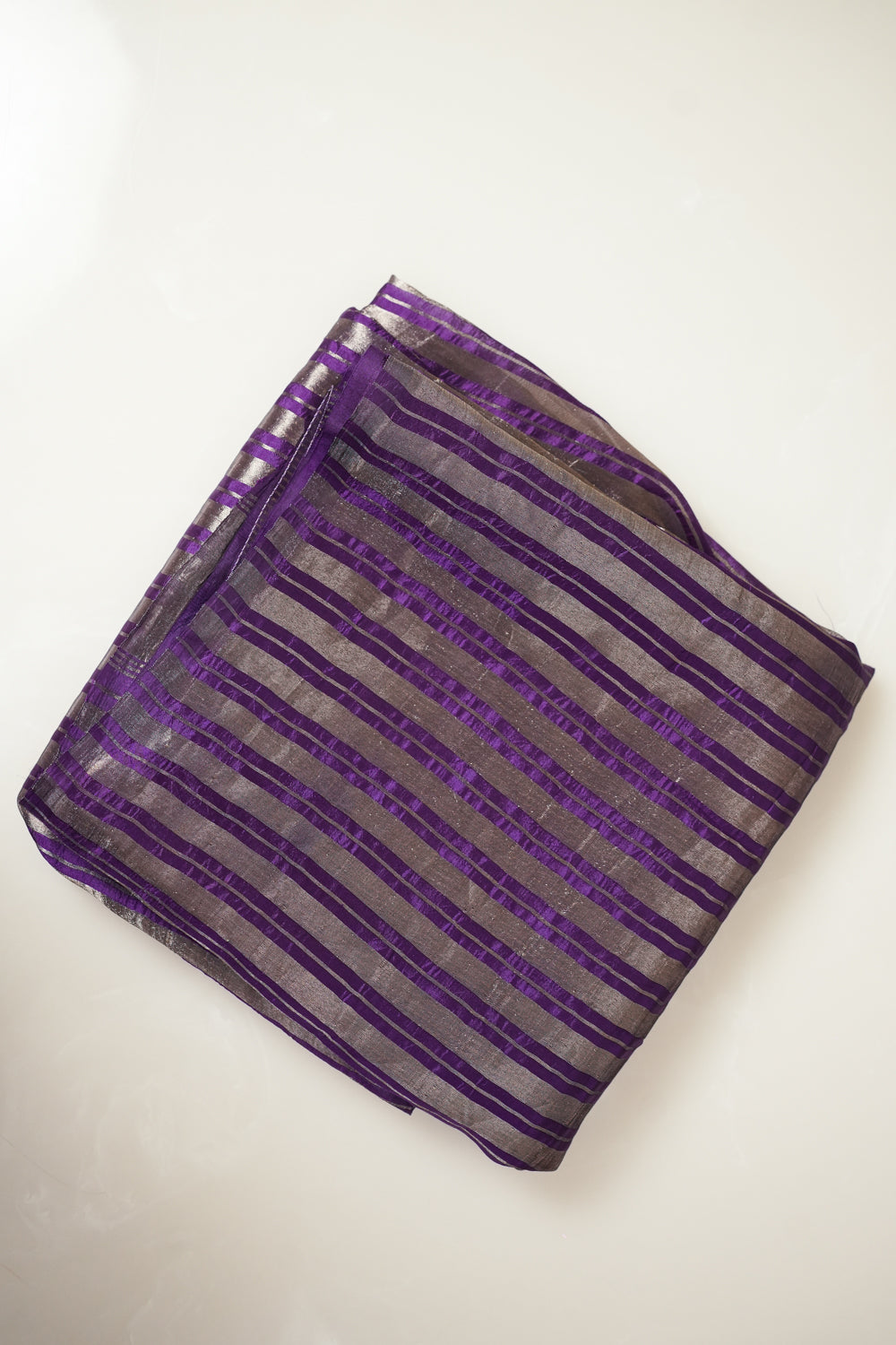 Plum Purple Booti Katan Silk Handwoven Banarasi Suit