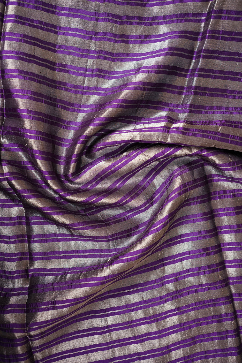 Plum Purple Booti Katan Silk Handwoven Banarasi Suit