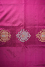Magenta Pink Buta Katan Silk Handwoven Banarasi Co-ord set