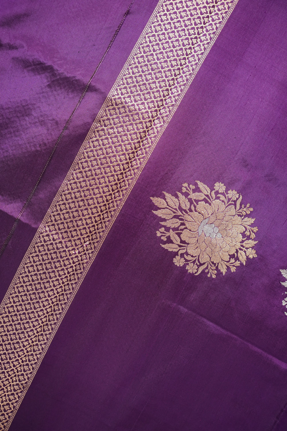 Grape Purple Buta Katan Silk Handwoven Banarasi Co-ord Set