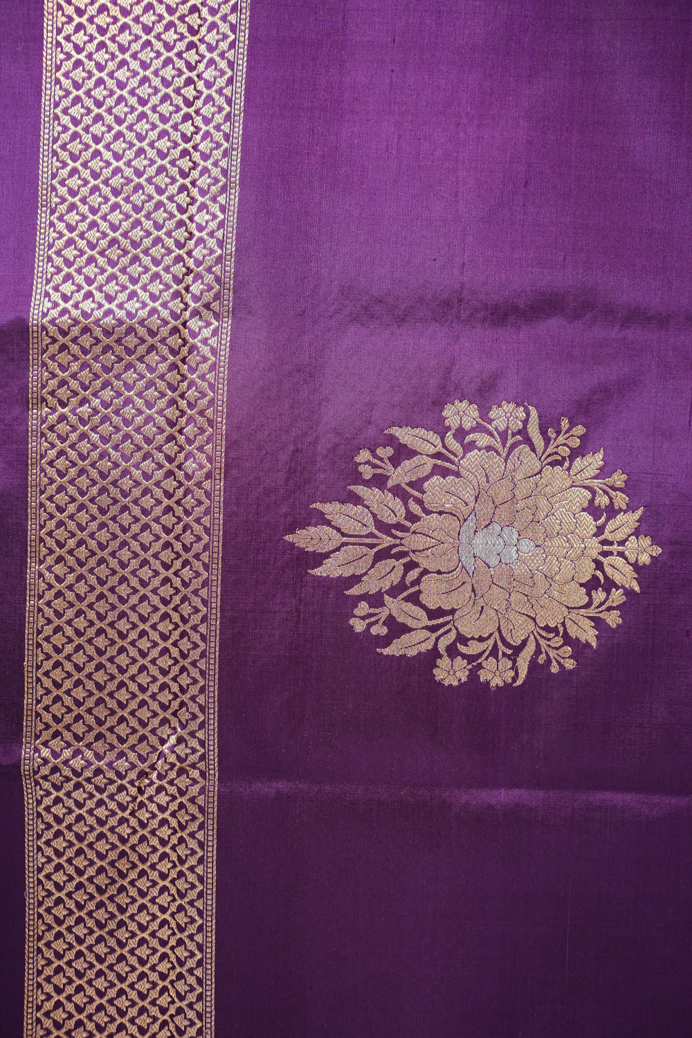 Grape Purple Buta Katan Silk Handwoven Banarasi Co-ord Set