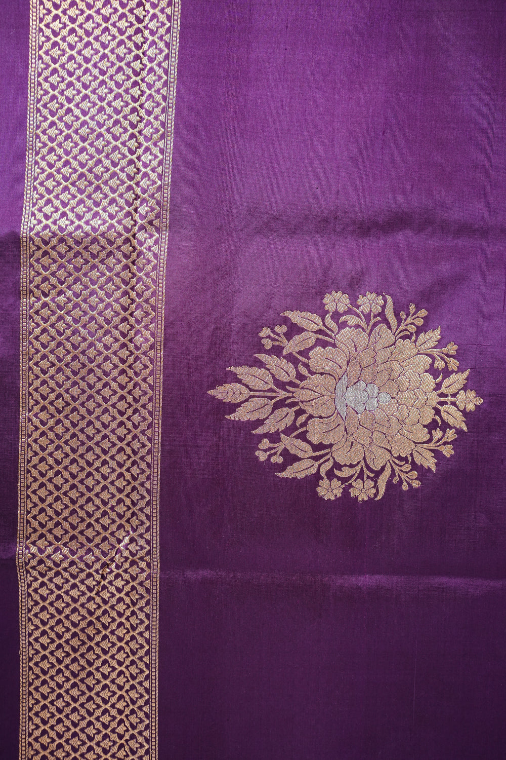 Grape Purple Buta Katan Silk Handwoven Banarasi Co-ord Set