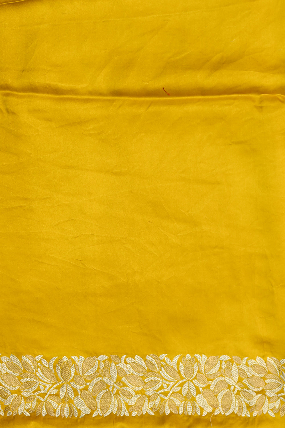 Honey Yellow Sona Roopa Mashru Silk  Handwoven Banarasi Saree