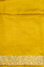 Honey Yellow Sona Roopa Mashru Silk  Handwoven Banarasi Saree
