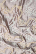 Salt White Sona Roopa Mashru Silk  Handwoven Banarasi Saree