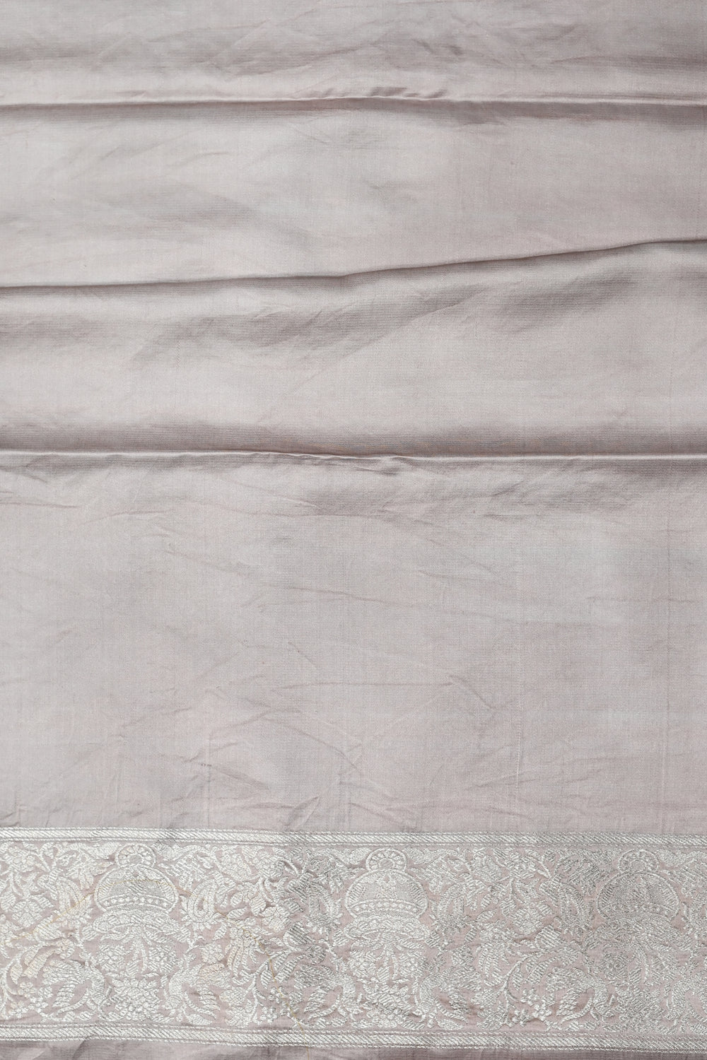Salt White Sona Roopa Mashru Silk  Handwoven Banarasi Saree