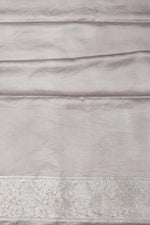Salt White Sona Roopa Mashru Silk  Handwoven Banarasi Saree