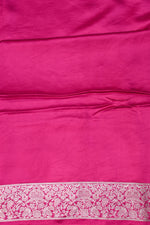 Hot Pink Sona Roopa Mashru Silk  Handwoven Banarasi Saree