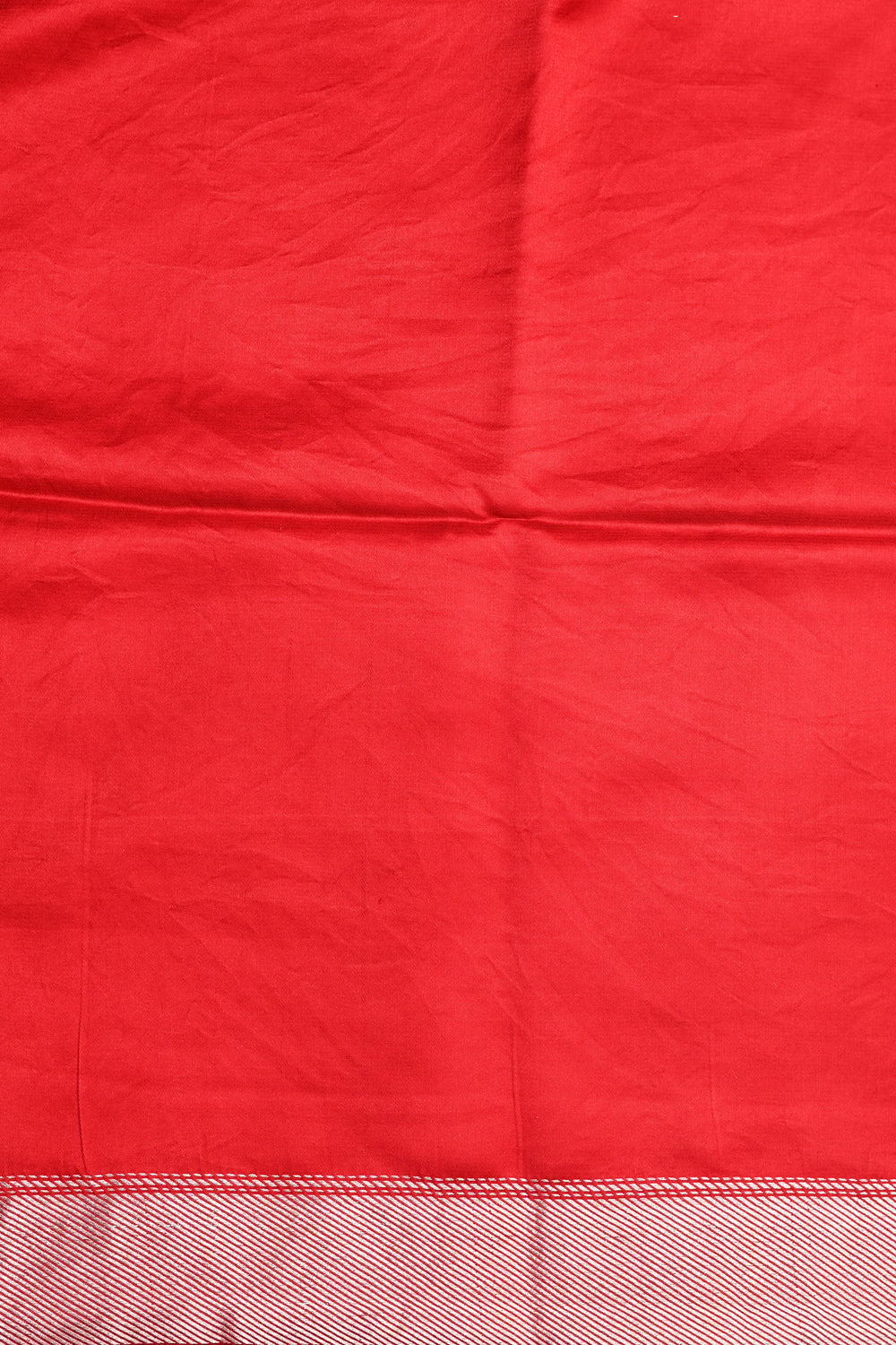 Candy Red Motif Mashru Silk  Handwoven Banarasi Saree