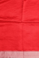 Candy Red Motif Mashru Silk  Handwoven Banarasi Saree