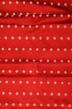 Candy Red Plain Mashru Silk  Handwoven Banarasi Saree