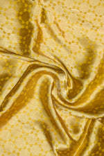Honey Yellow Brocade Mashru Silk  Handwoven Banarasi Saree