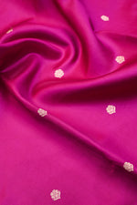 Magenta Pink Booti Soft Silk  Handwoven Banarasi Saree