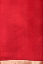 Ruby Red Booti Soft Silk  Handwoven Banarasi Saree