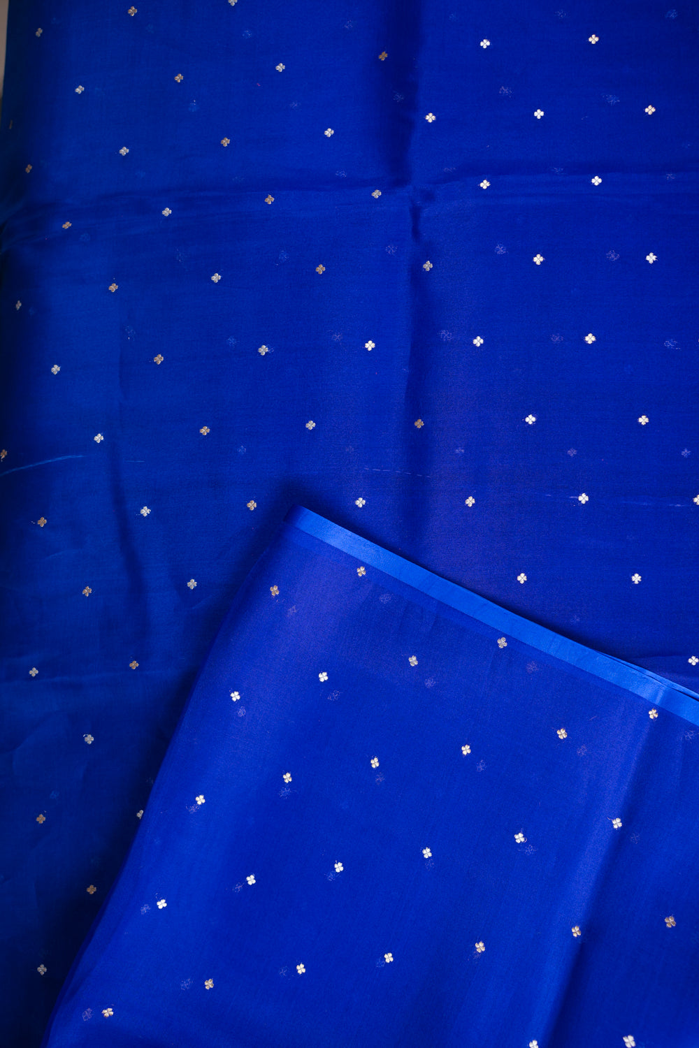 Shaded Blue Booti Breezy Organza Handwoven Banarasi Saree
