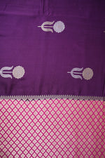 Mulberry Purple Sona Roopa Moonga Silk Handwoven Banarasi Saree