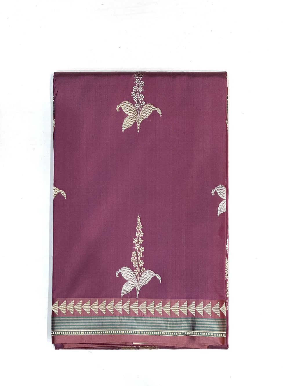 Mauve Pink Motif Katan Silk Handwoven Banarasi Saree