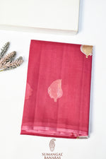Punch Pink Sona Roopa Breezy Organza  Handwoven Banarasi Saree