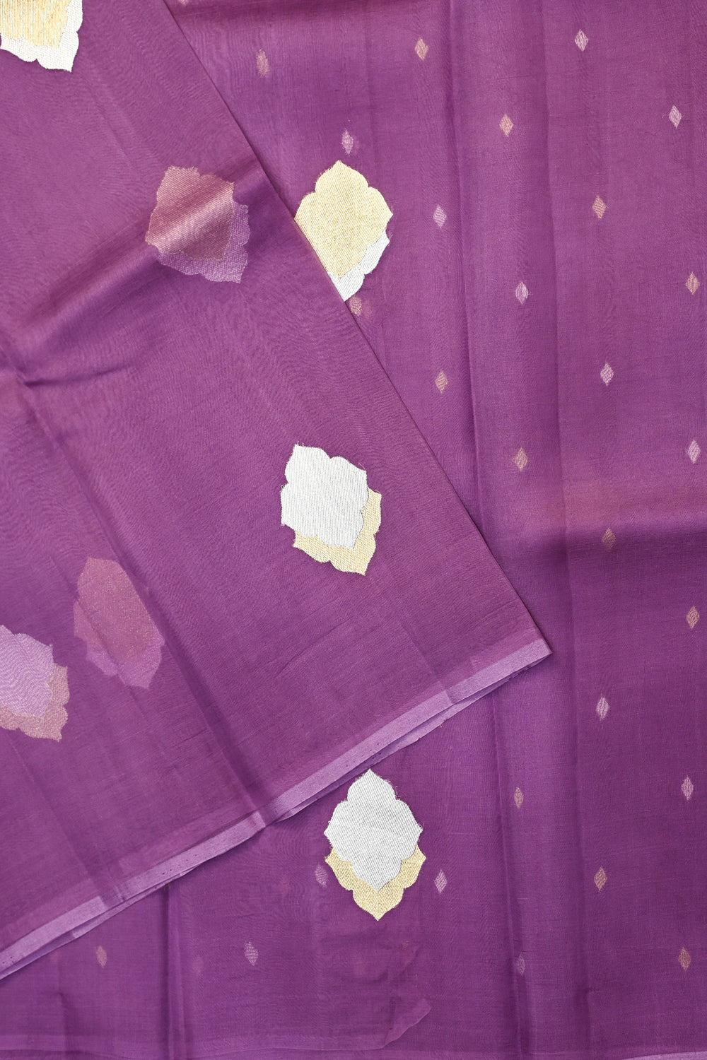 Muave Purple Sona Roopa Breezy Organza  Handwoven Banarasi Saree