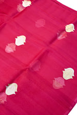 Magenta Pink Sona Roopa Breezy Organza  Handwoven Banarasi Saree