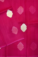Hot Pink Sona Roopa Breezy Organza  Handwoven Banarasi Saree