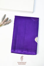Berry Blue Sona Roopa Breezy Organza  Handwoven Banarasi Saree