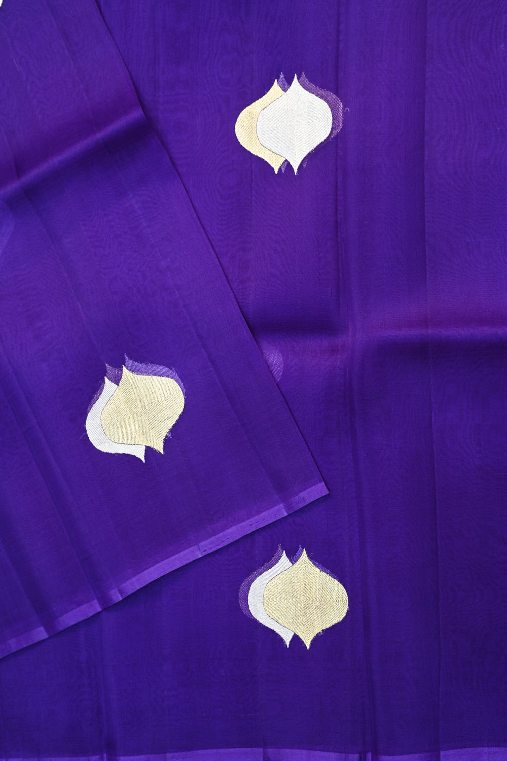 Berry Blue Sona Roopa Breezy Organza  Handwoven Banarasi Saree