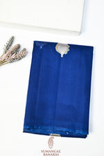 Navy Blue Sona Roopa Breezy Organza  Handwoven Banarasi Saree