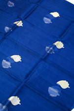 Navy Blue Sona Roopa Breezy Organza  Handwoven Banarasi Saree